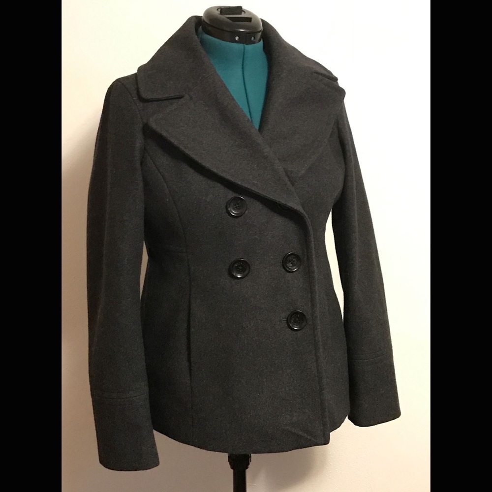 Charcoal Gray Peacoat by Michael Kors